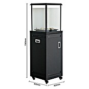 Nora Flames Estufa de exterior Kauai (9 kW, Altura: 136,5 cm, Negro) | BAUHAUS