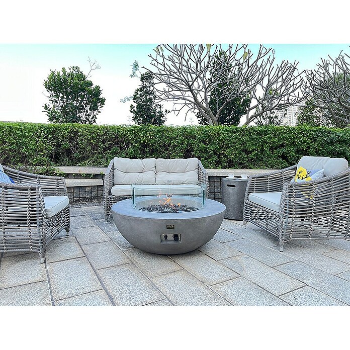 Nora Flames Estufa de exterior Colima (16 kW, Altura: 40 cm, Gris) | BAUHAUS