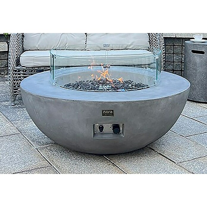 Nora Flames Estufa de exterior Colima (16 kW, Altura: 40 cm, Gris) | BAUHAUS