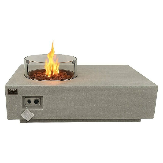 Nora Flames Estufa de exterior Yasur (16 kW, L x An x Al: 142 x 81 x 40 cm, Gris) | BAUHAUS