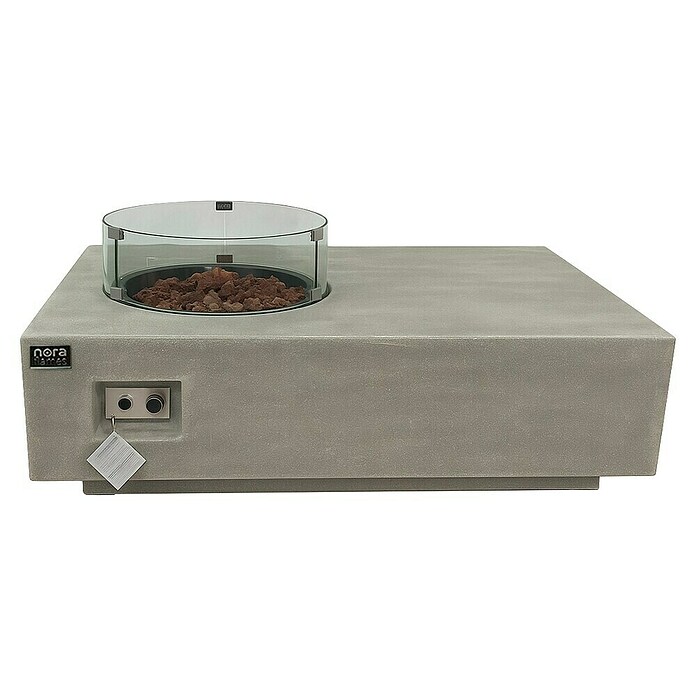 Nora Flames Estufa de exterior Yasur (16 kW, L x An x Al: 142 x 81 x 40 cm, Gris) | BAUHAUS