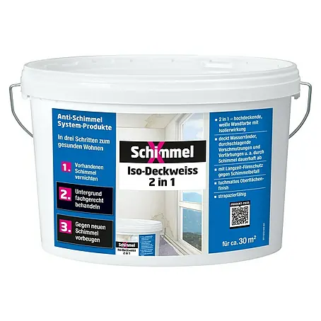 SchimmelX  Wandfarbe Iso-Deckweiß 2in1