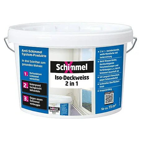 SchimmelX  Wandfarbe Iso-Deckweiß 2in1