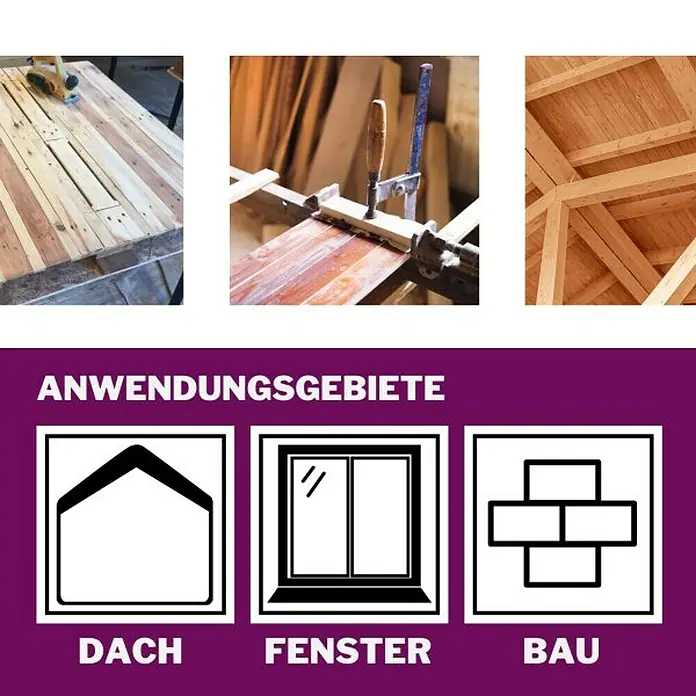 DuBaust Holzleim Holzleim - 500 g - Anwendungsbereiche: Dacharbeiten, Fensterbau und allgemeine Bauarbeiten mit Holzprodukten.