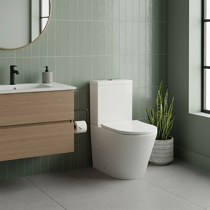 Futurbath Pack de WC Sintra (Sin borde de descarga, Salida dual, Blanco) | BAUHAUS