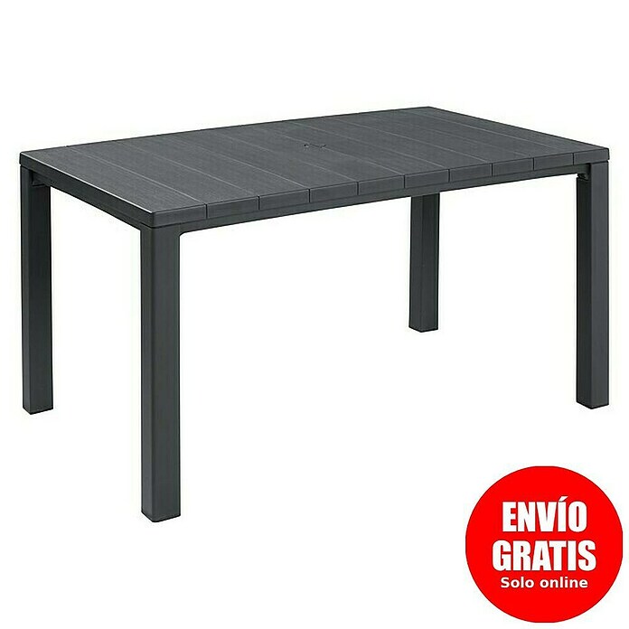 Keter Mesa de jardín Julie (L x An x Al: 149 x 92 x 105 cm, Polipropileno, Grafito) | BAUHAUS