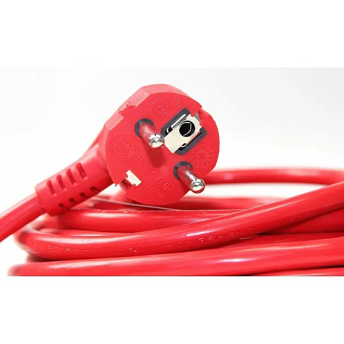 as-schwabe Verlängerungskabel H05VV-F 3G1,5 - 25 m, Rot, IP20, H05VV-F