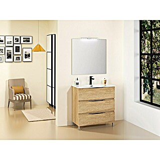 Artysan Conjunto de mueble de baño Abril Slim (Ancho: 70 cm, Nature, Mate)