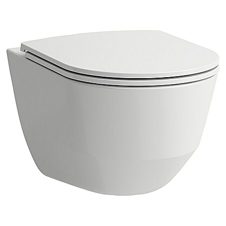 Laufen Pro Wand-WC (Spülrandlos, Ohne Spezialglasur, Spülform: Tief, WC Abgang: Waagerecht, Weiß)