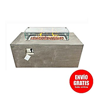 Nora Flames Estufa de exterior Misti (16 kW, L x An x Al: 140 x 70 x 58 cm, Gris)