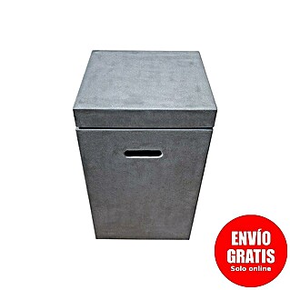 Nora Flames Caja con tapa Cubrebombona (L x An x Al: 40 x 40 x 65 cm, Polipropileno)