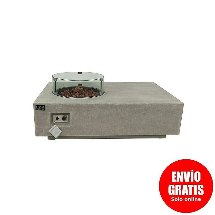 Nora Flames Estufa de exterior Yasur (16 kW, L x An x Al: 142 x 81 x 40 cm, Gris) | BAUHAUS