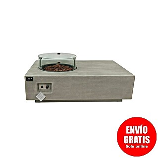 Nora Flames Estufa de exterior Yasur (16 kW, L x An x Al: 142 x 81 x 40 cm, Gris)