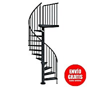 Dolle Escalera exterior Gardenspin Antracita (Diámetro: 155 cm, Altura de planta: 246 cm - 282 cm, Peldaños de chapa perforada, Antracita) | BAUHAUS