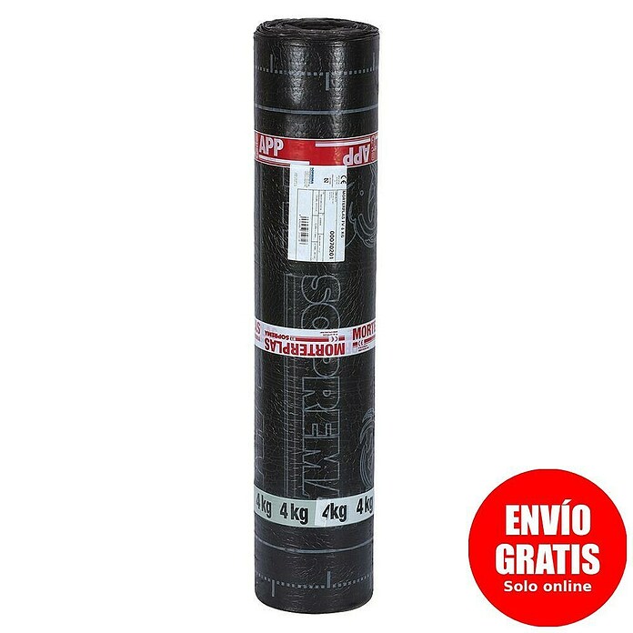 Soprema Lámina asfáltica Moply N Plus 3 kg AL (Negro, 13 m², Flexible)