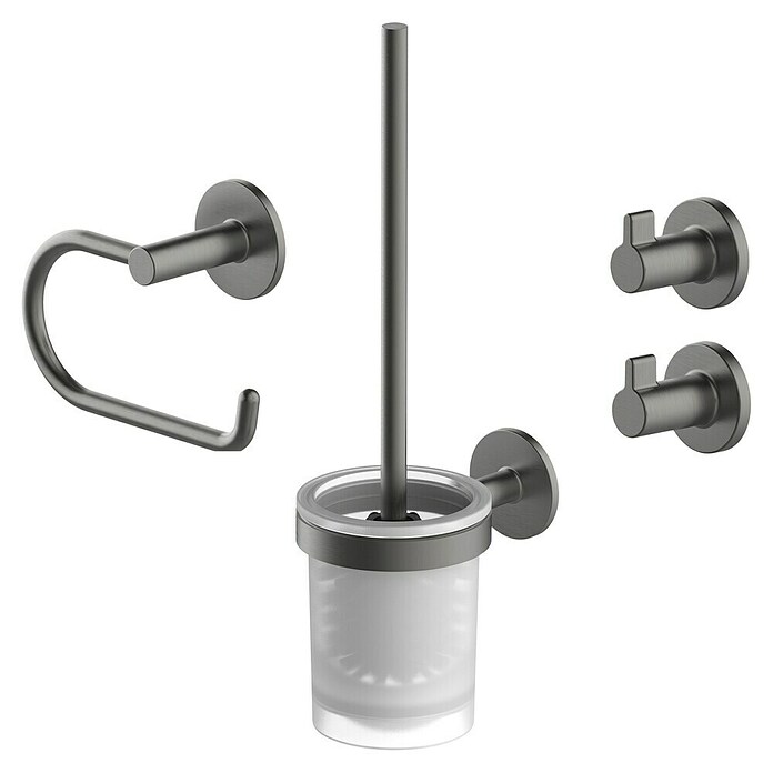 Lenz Toilet-combi-borstelgarnituur Sivo (4 -delig, Grafiet) | BAUHAUS
