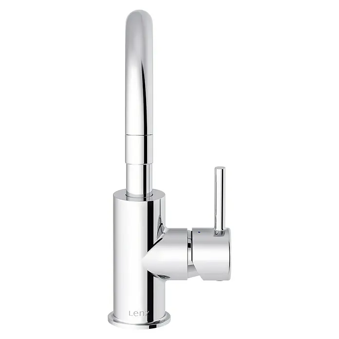 Lenz Waschtischarmatur Moana - Höhe: 24,5 cm, Ausladung Armatur: 171 mm, Chrom, Glänzend - Glänzender LENZ-Wasserhahn mit minimalistischem Design. Perfekt für ein modernes Bad oder Küche. Das schlanke Chrom-Finish sorgt für Eleganz.