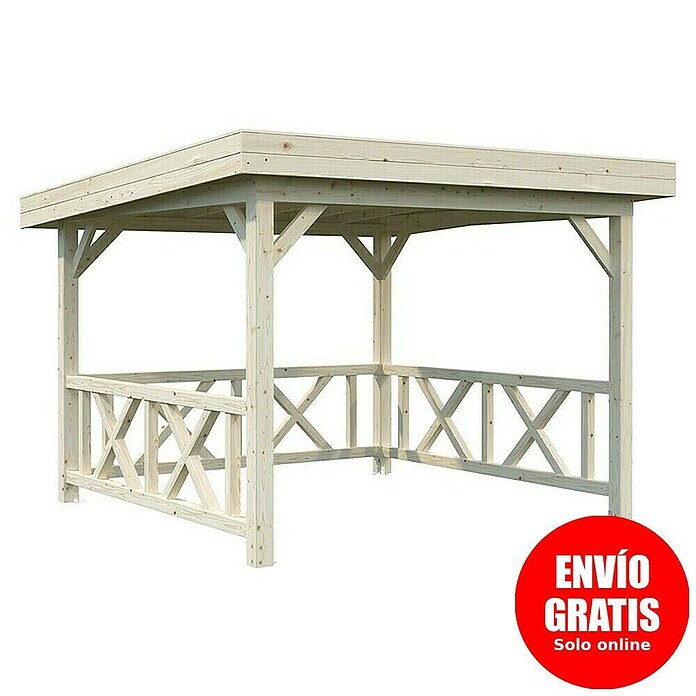 Palmako Pérgola Lenna Set 301 (L x An: 340 x 340 cm, Madera, Natural) | BAUHAUS