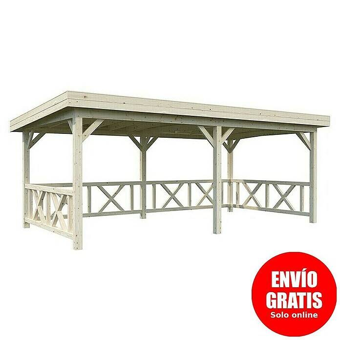 Palmako Pérgola Lenna Set 307 (L x An: 628 x 340 cm, Madera, Natural) | BAUHAUS