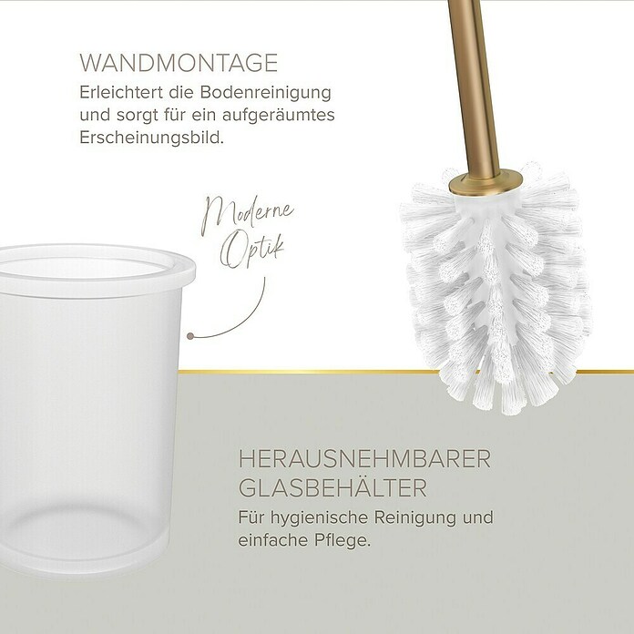 Lenz WC-Kombi-Bürstengarnitur Juna (4 -tlg., Schwarz) | BAUHAUS