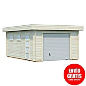 Palmako Garaje Rasmus con puerta seccional (Medidas ext. (An x Pr): 420 x 598 cm, Madera, Natural, 19 m²) | BAUHAUS