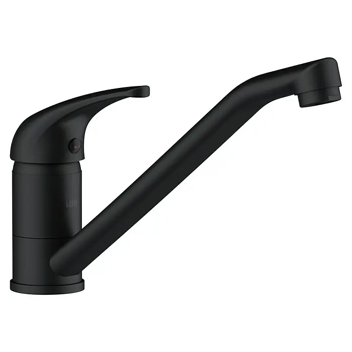 Lenz Spültischarmatur Aurora - Schwarz, Matt, Niederdruck - Eine schwarze Blanco Küchenarmatur mit hohem Auslauf und einem Hebel für die einfache Bedienung. Ideal für jede moderne Küche.