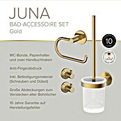 Lenz WC-Kombi-Bürstengarnitur Juna (4 -tlg., Gold) | BAUHAUS