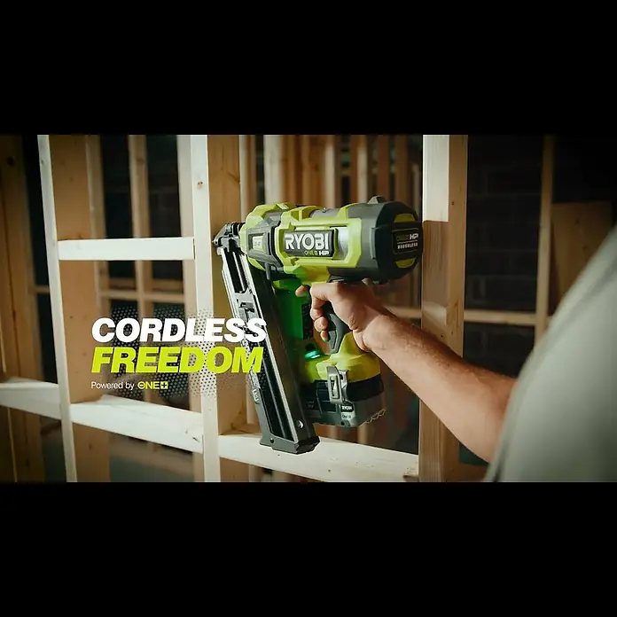 Ryobi ONE+HP Akku-Nagler RFN1834X-0 - 18 V, Ohne Akku, Länge Nagel: 50 mm - 90 mm - RYOBIs First Ever Cordless Framing Nailer