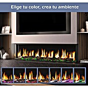 Focalpoint Chimenea eléctrica Ennolux LCD 59 (1.400 W, Gris/Negro, L x An x Al: 21,95 x 152,5 x 53 cm) | BAUHAUS