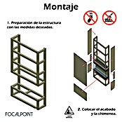 Focalpoint Chimenea eléctrica Ennolux LCD 59 (1.400 W, Gris/Negro, L x An x Al: 21,95 x 152,5 x 53 cm) | BAUHAUS