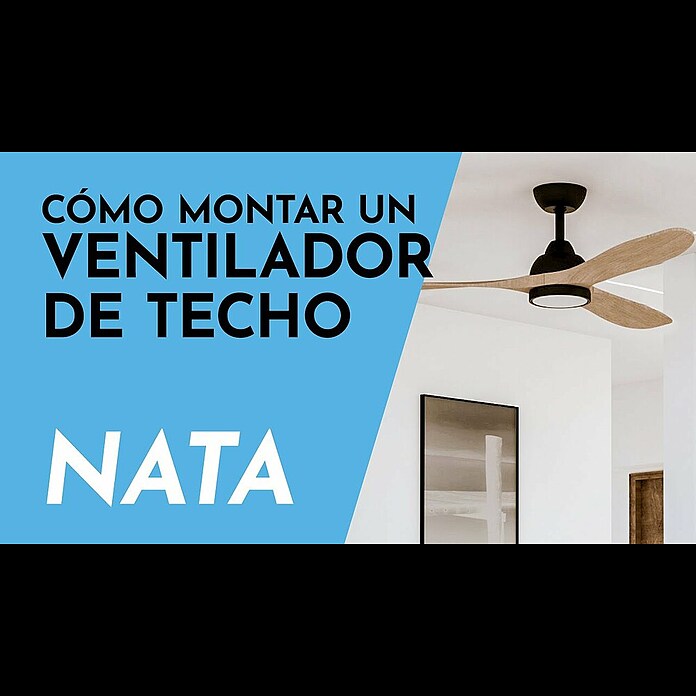 Arte confort Ventilador de techo Nata (Negro/Marrón, 132 cm, 35 W, Blanco neutro) | BAUHAUS