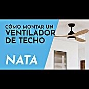 Arte confort Ventilador de techo Nata (Negro/Marrón, 132 cm, 35 W, Blanco neutro) | BAUHAUS