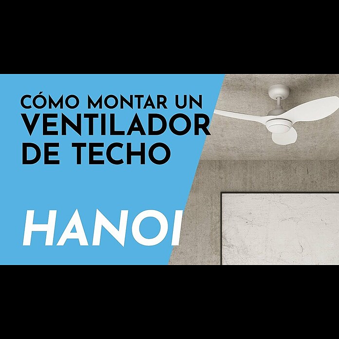 Arte confort Ventilador de techo Hanoi (Blanco, 104 cm, 16 W, Blanco cálido) | BAUHAUS