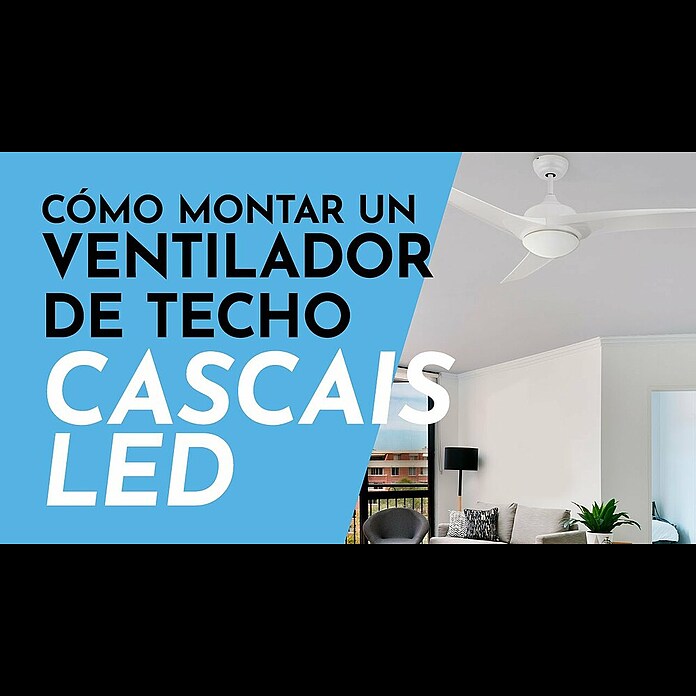 Arte confort Ventilador de techo Cascais (Plata, 132 cm, 30 W, Blanco cálido) | BAUHAUS