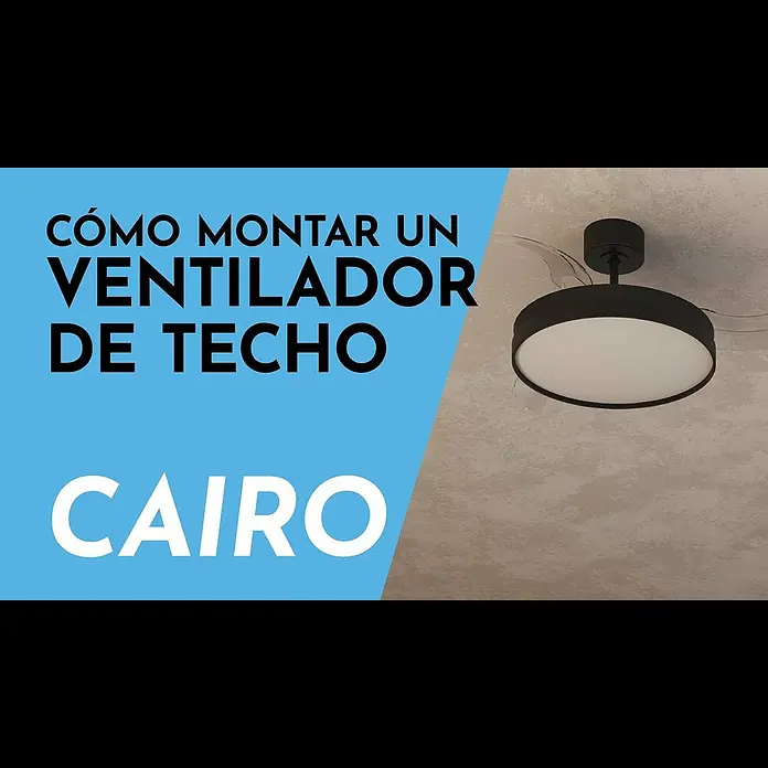 Arte confort Ventilador de techo Cairo - Blanco, 112 cm, 35,8 W, Blanco cálido - CAIRO |  Aprende a instalar un ventilador de techo