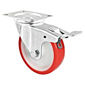 Wagner System Transportgeräte-Lenkrolle RO 7825 (Durchmesser Rollen: 125 mm, Traglast: 105 kg, Rollenlager, Mit Platte und Feststeller) | BAUHAUS