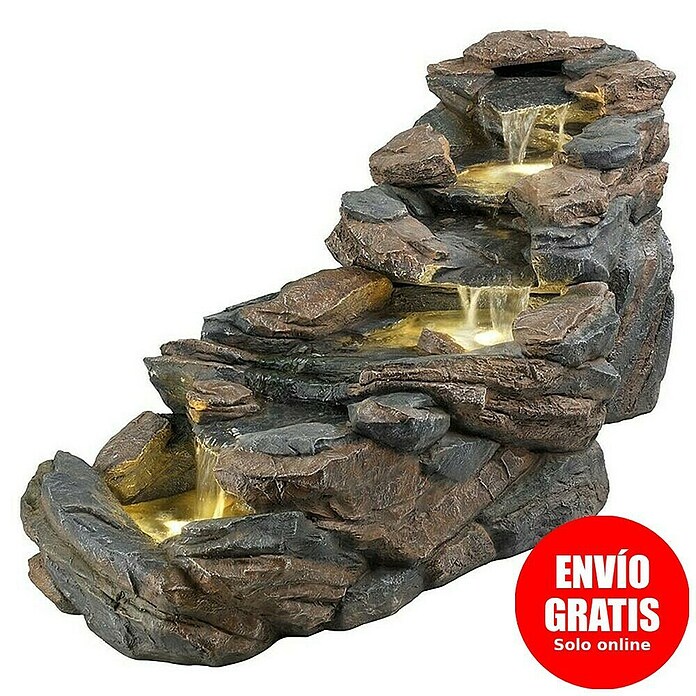 Fuente de jardín LED Chieti (64 x 63 x 71,5 cm, Gris/Marrón) | BAUHAUS