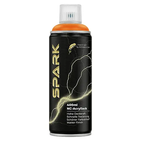 Spark  Farbspray Sprühfarbe 400ml Matte Farbe Leuchtorange