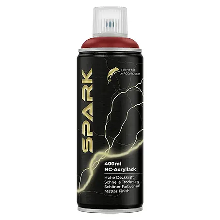 Spark  Farbspray Sprühfarbe 400ml Matte Farbe Rubinrot