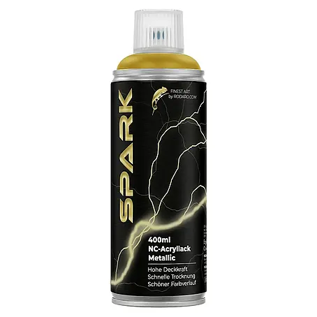 Spark  Farbspray Sprühfarbe 400ml Matte Farbe Bronze Gold