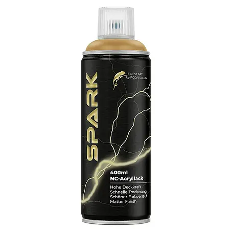 Spark  Farbspray Sprühfarbe 400ml Matte Farbe Beigebraun