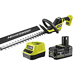 Ryobi Cortasetos de batería RY18HT50A-0 + Batería y cargador (18 V, Iones de litio, 1 batería, Longitud de corte: 50 cm)