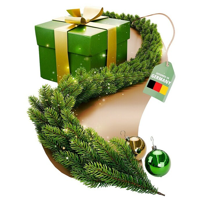 ArtiTree Weihnachtsgirlande Spritzguss (Ø x L: 30 cm x 3,8 m, Kunststoff) | BAUHAUS