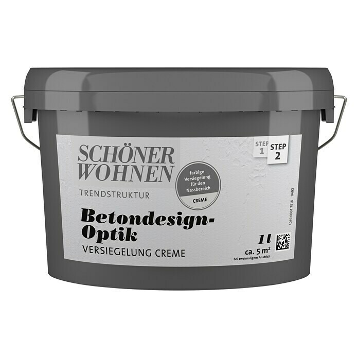 Schöner Wohnen con look design calcestruzzo per sigillatura