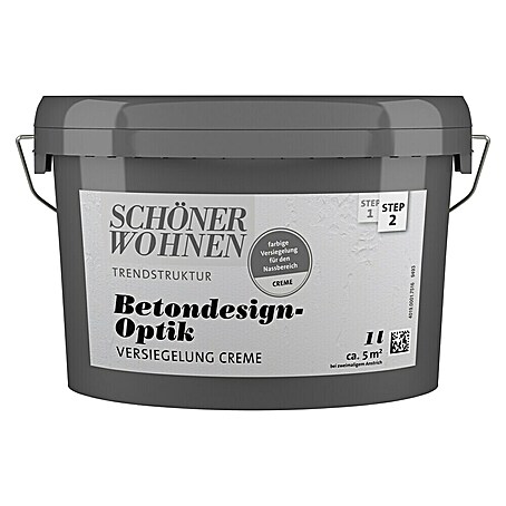 SCHÖNER WOHNEN-Farbe Betondesign-Optik Versiegelung  (Creme)
