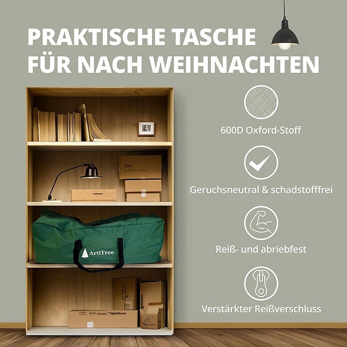 ArtiTree Künstlicher Weihnachtsbaum Nordmanntanne LED (Höhe: 210 cm, Grün, Standfuß) | BAUHAUS