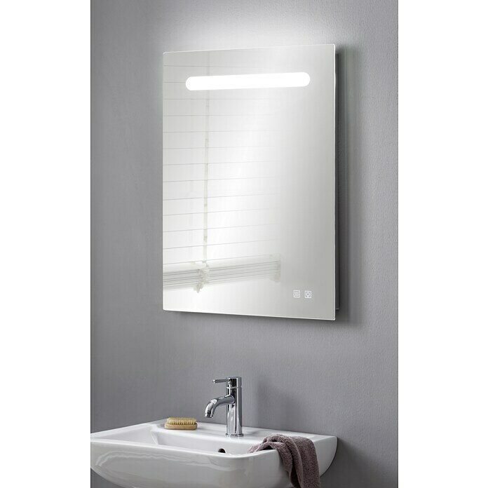Camargue LED-Lichtspiegel Calor (60 x 80 cm, Spiegelheizung)