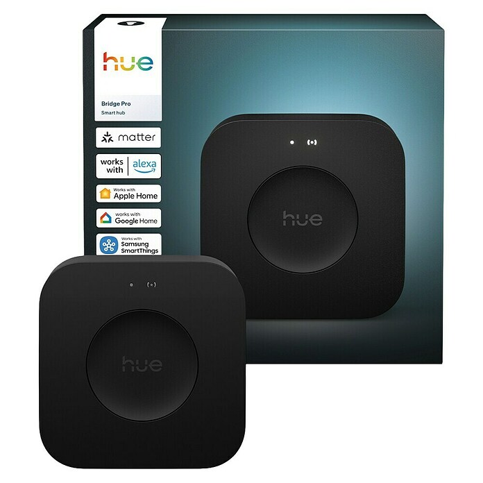 Philips Hue Steuerzentrale Hue Bridge Pro (Schwarz, L x B x H: 9,2 x 9,2 x 2,6 cm) | BAUHAUS