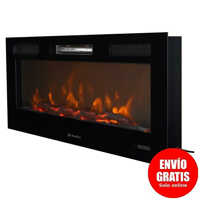 Purline Chimenea eléctrica insertable CHE-650 (2.000 W, Negro, 13 x 116 x 42 cm) | BAUHAUS