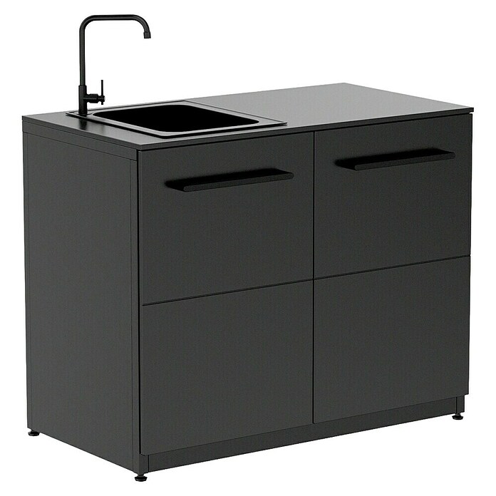 Cozze Elements Modul za letno kuhinjo s koritom  (Črna, Š x G x V: 110 x 60 x 88,5 cm, Jeklo) | 8336 - Grillküchen | ICGA - Grillgeräte | ICG - Grillgeräte / Grillzubehör | IC - Freizeit im Garten | I - Stadtgarten | BAUHAUS